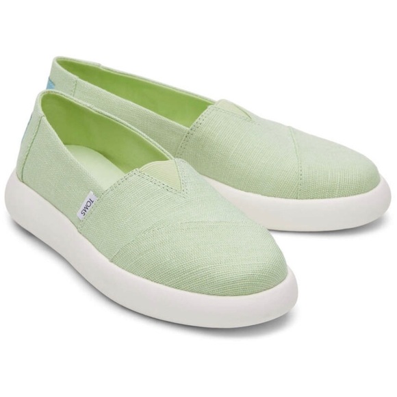 Toms Shoes - NEW IN BOX Toms Alpargata Mallow Pistachio Green Heritage Canvas Slip On Shoes